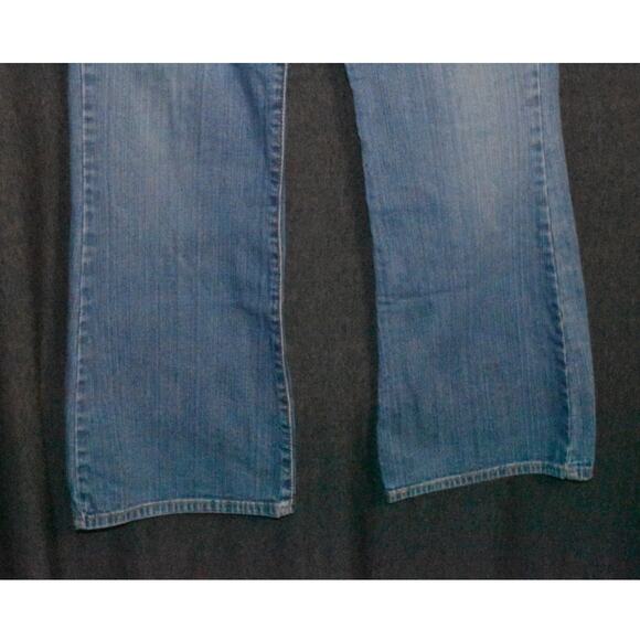 Levi's 519 Low Flare Legs Women's 11S Distressed Denim Jeans Blue Y2K - Picture 3 of 9